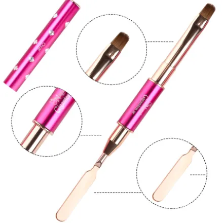 Combi Magenta Brush - Oval nr.4 + Spatula
