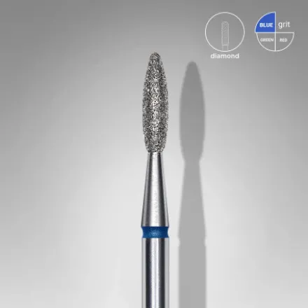 505 - Diamond drill bit flame blue EXPERT head Ø 2,1mm / working part 8mm (FA10B021/8)