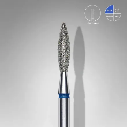 507 - Diamond drill bit flame blue EXPERT head Ø 2,3mm / working part 10mm (FA10B023/10)