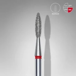 506 - Diamond drill bit flame red EXPERT head Ø 2,1mm / working part 8mm (FA10R021/8)