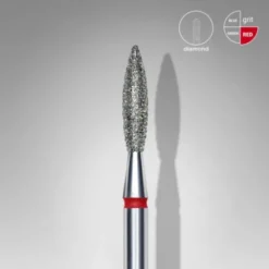 508 - Diamond drill bit flame red EXPERT head Ø 2,3mm / working part 10mm(FA10R023/10)