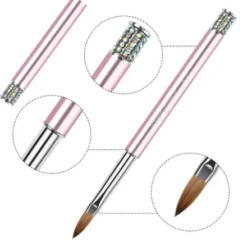 Diamond Pink Acrylic Brush nr.10