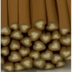 Fimo 002 - brun-beige hjärta