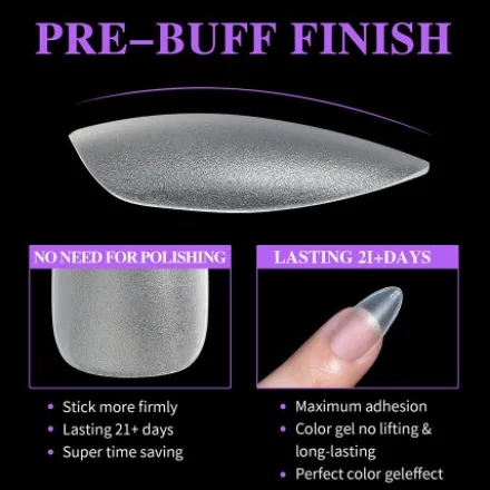 1 - Full Frosted Nail Tips (300 pieces in box)