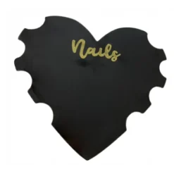 Heart Nail Art Display - Black