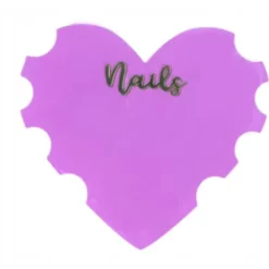 Heart Nail Art Display - Pink