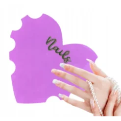 Heart Nail Art Display - Pink