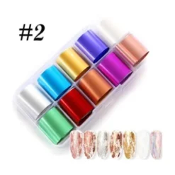 02 - Nail Art Foil Kit 10 designs