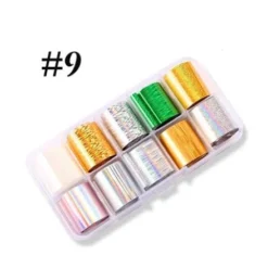 09 - Nail Art Foil Kit 10 designs