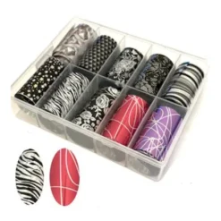 110 - Nail Art Foil Kit 10 designs