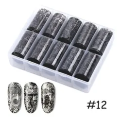 112 - Nail Art Foil Kit 10 designs