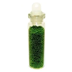 Nail Art Pearls Green in mini bottle