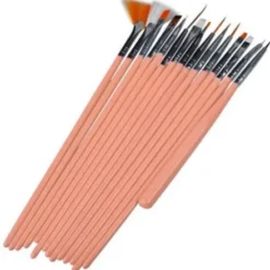 Nail art pensel set 15 delar - Light Pink