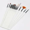Nail art pensel set 15 delar - White