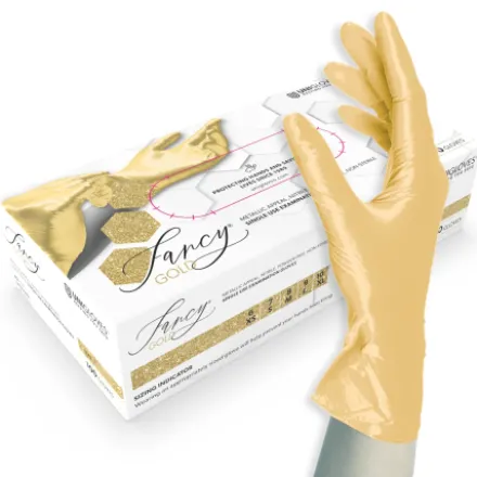 Nitril Gloves - FANCY Gold 100 pcs.(small)