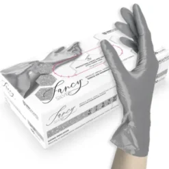 Nitril Gloves - FANCY Silver 100 pcs.(small)