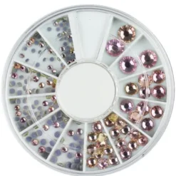 Rhinestones Champagne & Pink in Wheel(288)