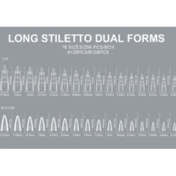 Sandwich Nail Dual Forms Long Stiletto - 02