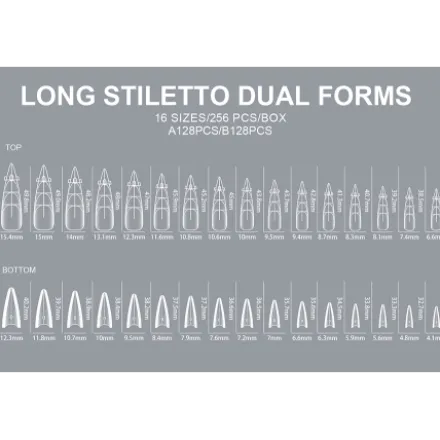 Sandwich Nail Dual Forms Long Stiletto - 02