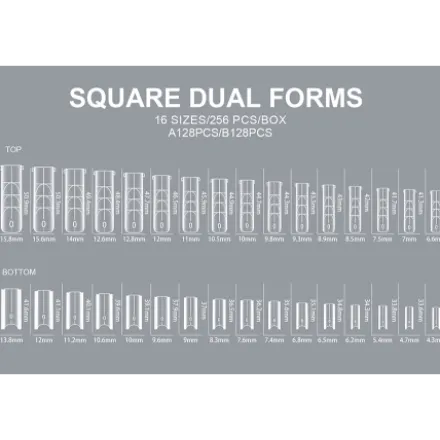 Sandwich Nail Dual Forms Square - 04
