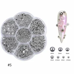 SILVER AB - Nail Half Round Pearl 269-5