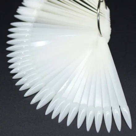 Stiletto FAN Nail Art Display - 50 sticks Natural