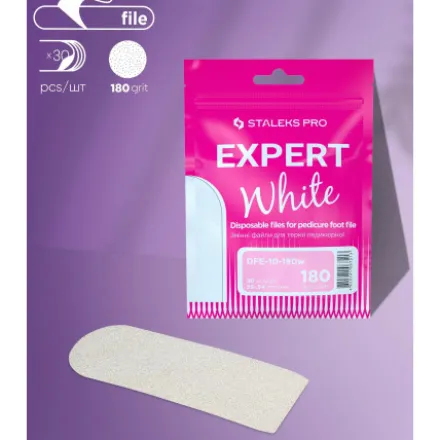 White files 30pcs. for metal foot file EXPERT-10 GRit-180 (DFE-10-180W)